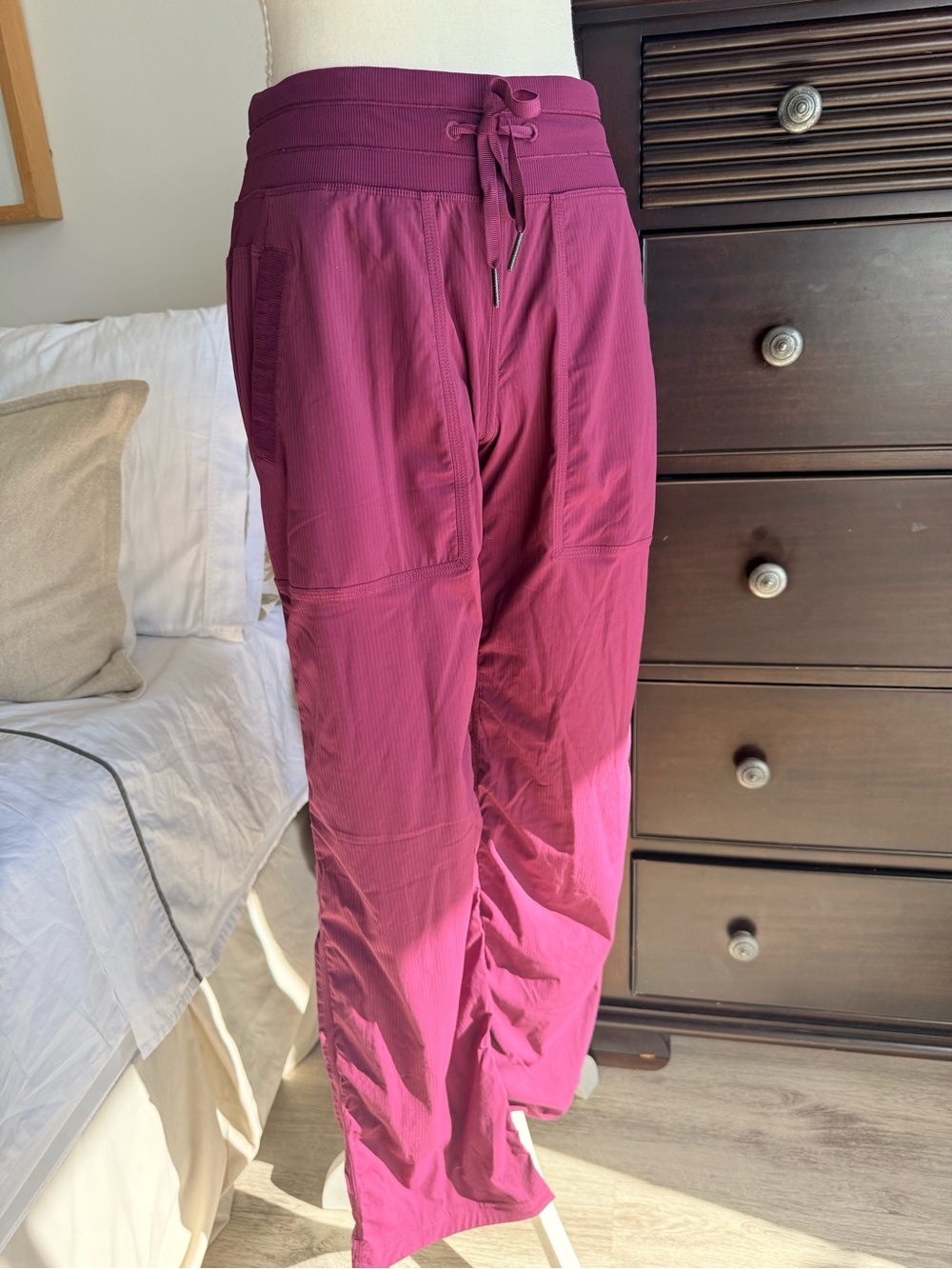 lululemon athletica Berry Drawstring Unlined Studio Dance Pants